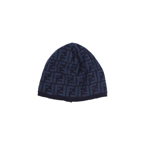 Fendi cuffia cappello donna S lana marrone 